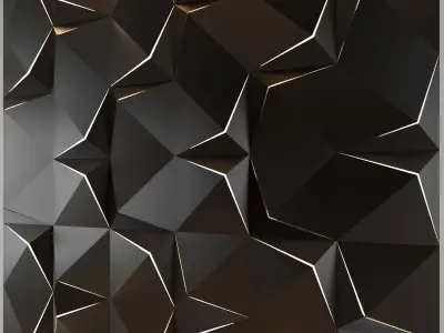3d panel 08 Low-poly 3D model