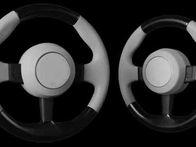 Steering Wheel 4K Low-poly 3D model