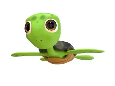 Turtle 3D Model  Stylized Rigged Low-poly 3D model