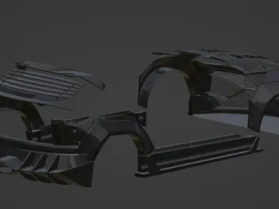 Furioso Toros Venuum Kit Car Low-poly 3D model