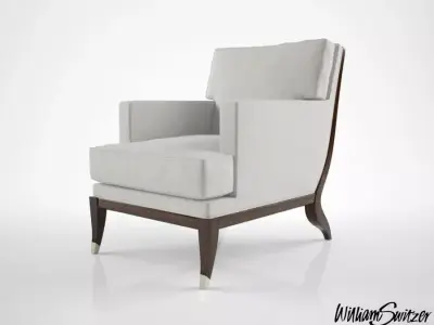 William Switzer Large Chaise Apollon Chair 3D model