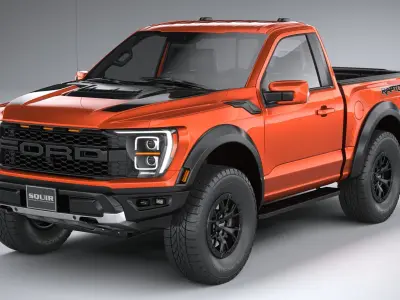 F150 Raptor Regular Cab 2022 3D model