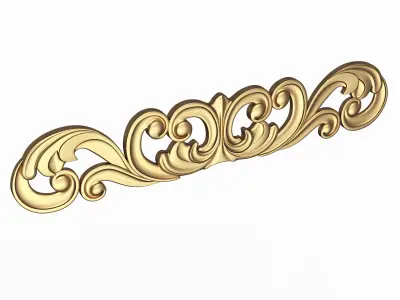 Carved Plaster Molding Decoration 038 Low-poly 3D model