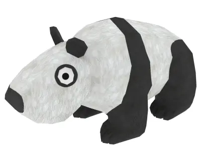 panda bear Low-poly 3D model