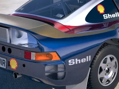 Porsche 958 Rothmans Rally 1985 3D model