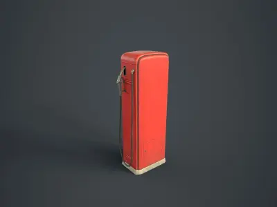 Gas Pump Retro Low-poly 3D model
