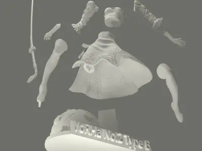 NIER AUTOMATA YORHA 2B 3D print model