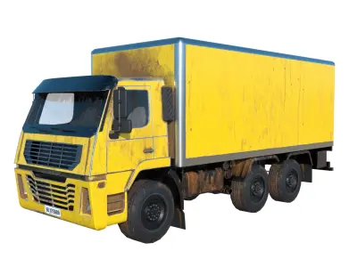 Generic Game Ready Box Truck Low-poly 3D model