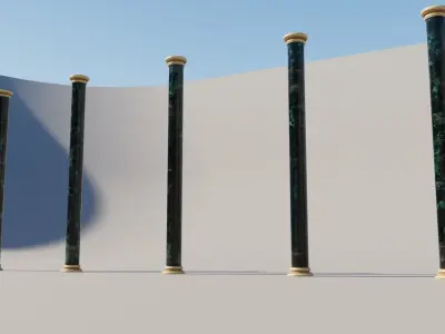 Marble Pillars Free low-poly 3D model
