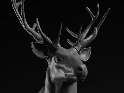 Deer - Highpoly Sculpture 3D model  3D model