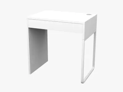 Mini Desk 01 - Bamboo Wood 3D model