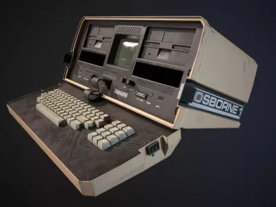 Osborne 1 old computer Low-poly 3D model