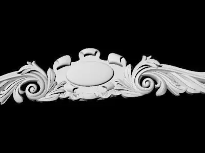Central decor ornament for furniture 3D model 418