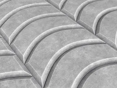 Paving concrete Flag shape 3D model