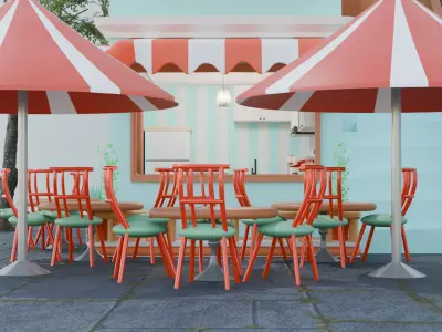 cartoonhome interier Free low-poly 3D model