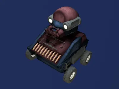 Planetary Rover Low-poly 3D model