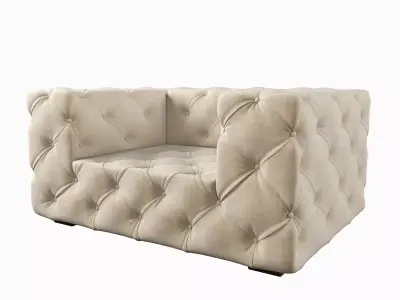 Restoration Hardware  Soho Upholstered Chair Low-poly 3D model