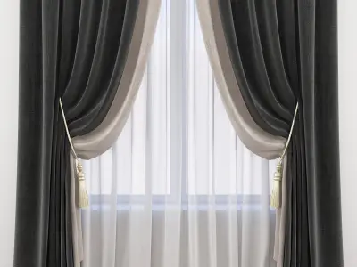 Set 84 Curtains 3D model