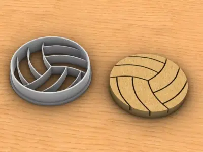 Volleyball cookie cutter 3D print model