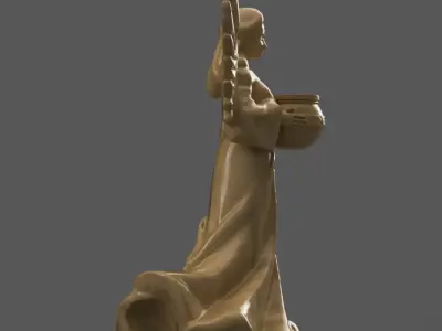 angel for christmas decoration candle holder 003 3D print model