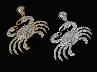 Hip Hop Scorpio Diamond Pendant 3d Printable Model 3D print model