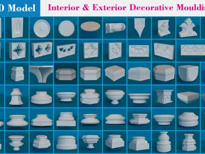 210 Interior Decorative Mouldings Collection 3D model