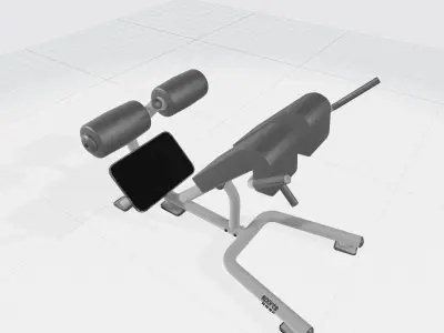 Back Extension Bench Low-poly 3D model