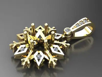 Christmas necklace 3D model 3D print model