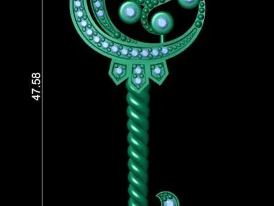 Luxury Key Pendant 3D print model