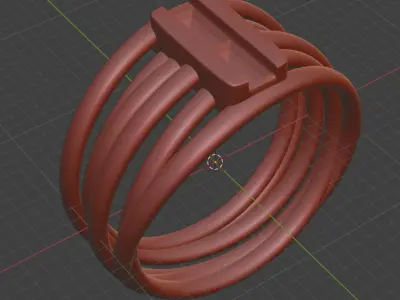 Modern Reliquary Ring - 3D print ready 3D print model