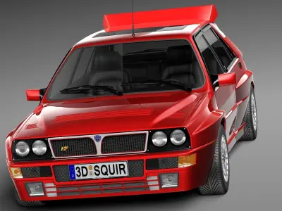 Lancia Delta HF Integrale Stock 3D model