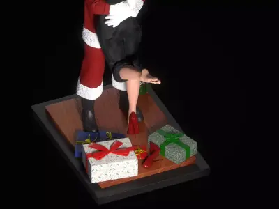 Romantic Candle-Head Santa 3D Printable Sculpture 3D print model