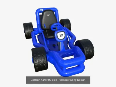 10 Cartoon Kart H Collection - Vehicle Racing Design 3D Model Pack