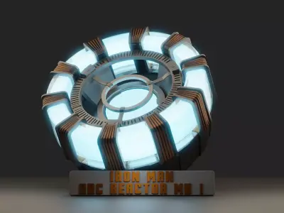 Iron Man Arc Reactor Mark 1 Free low-poly 3D model