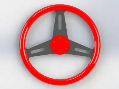 Steering wheel 3D printable model 3D print model