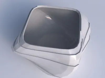 Bowl helix with sharp ribbons 3D print model