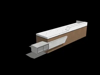 Reception desk high quality 3d model 3D model