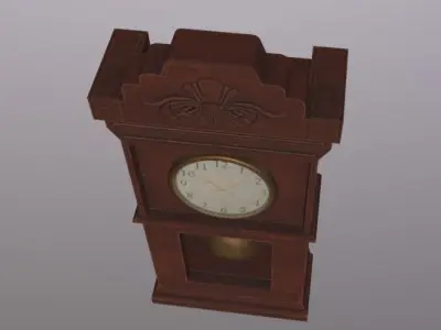 Clock Stand Square Low-poly 3D model