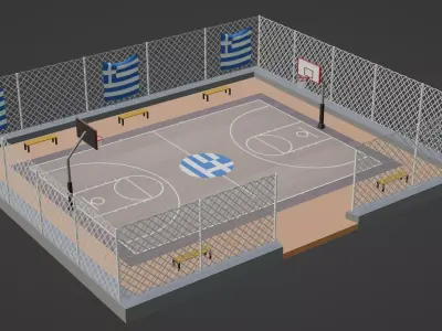 Basketball Stadium - Greece Low-poly 3D model