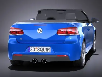 Volkswagen Golf R Convertible 2014 VRAY 3D model