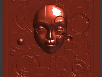 RETRO ART WALL POTRAT 3D print model