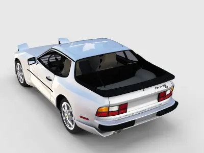Porsche 944 S2 with interior rev 3D model