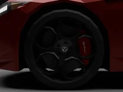 Alfa Romeo Giulia QV Low-poly 3D model