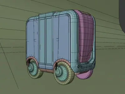 self driving electric car  3D model