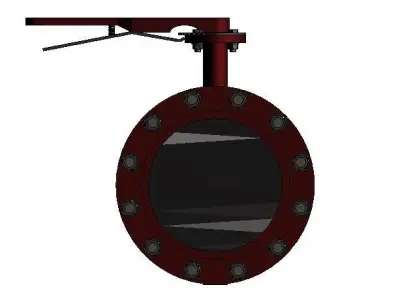 Revit Family - Butterfly Valve  2inch - 12inch  3D model