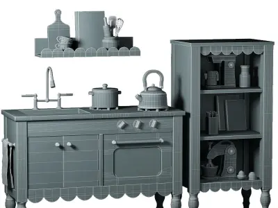 Pottery Barn Kids Penny Play Kitchen 3D model