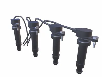 Ignition Coil Low-poly 3D model