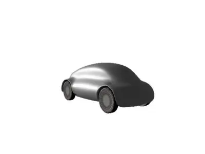 Car Concept Body Mercedes and Google AAA Low-poly 3D model