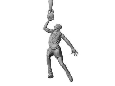 basketball player pendant 3D print model