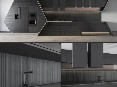 Kitchen 02 3D model